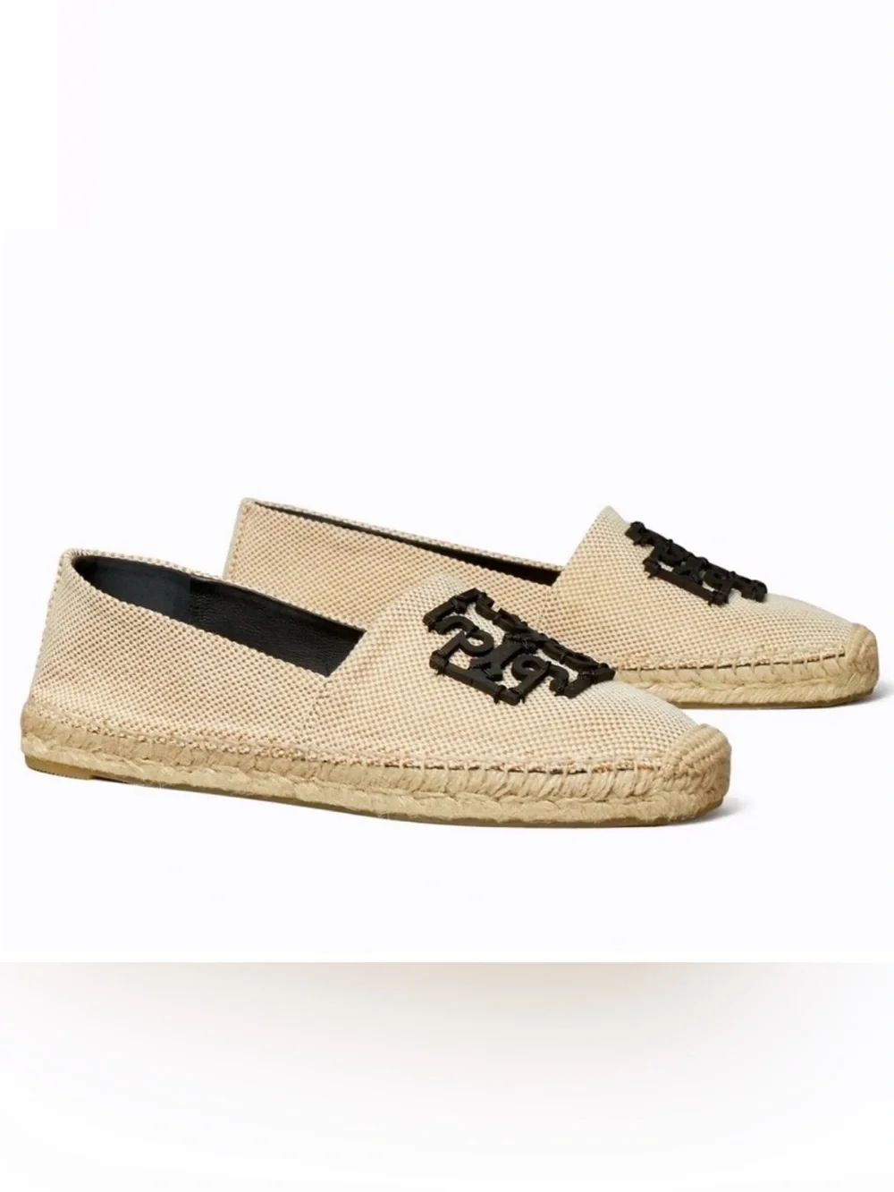 Tory Burch Elegant espadrilles with a black logo accent
